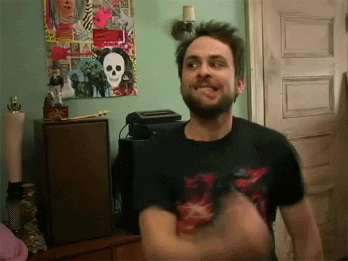Charlie Day excited