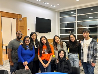 ACE graduate students enjoy a Friendsgiving event hosted by the Graduate Student Organization