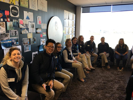 Students at New Zealand Merino, the major wool cooperative in New Zealand