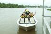 Students on a boat in Brazil