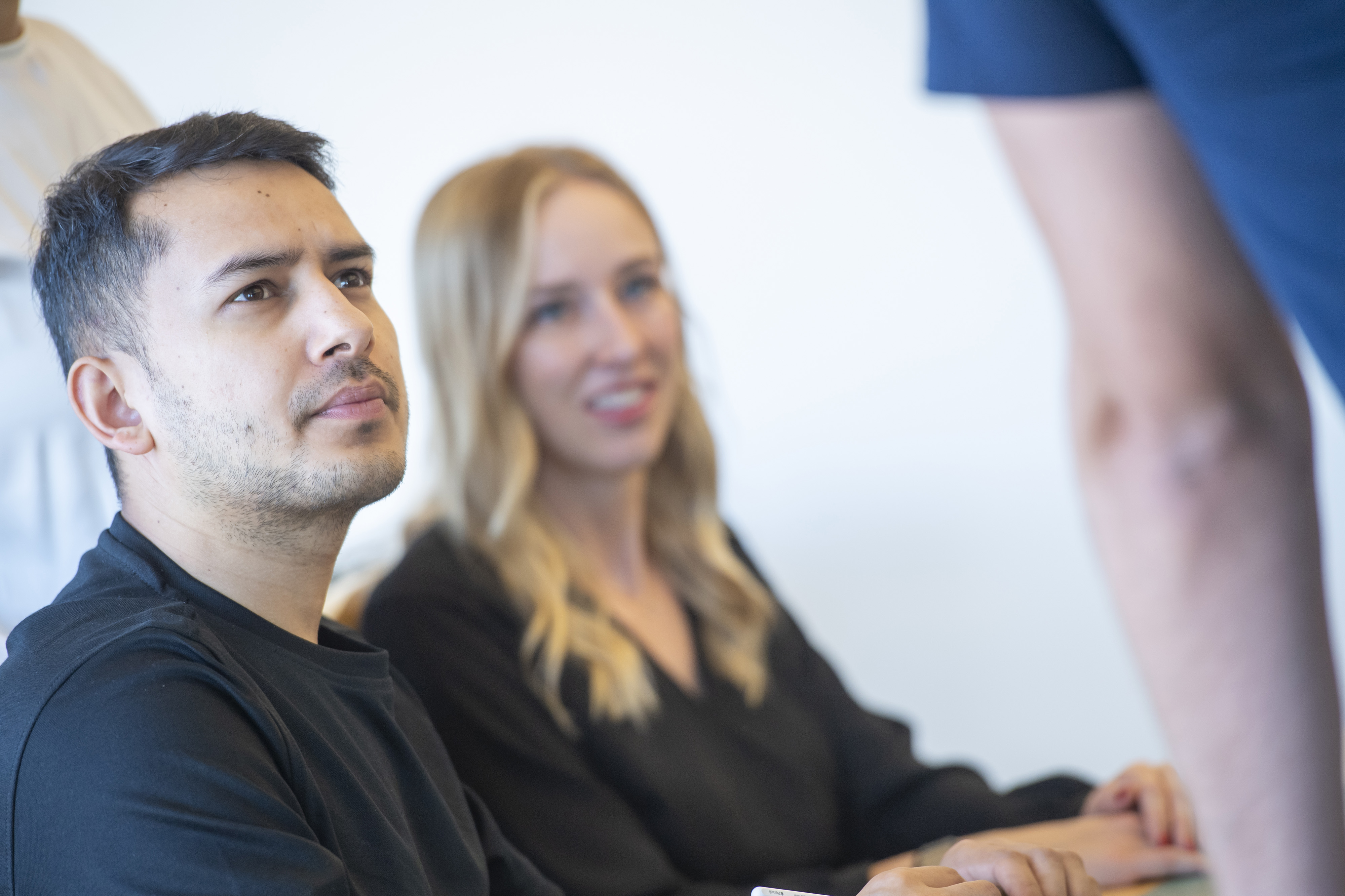 Students speaking with each other