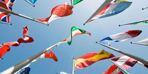 Collection of different countries flags