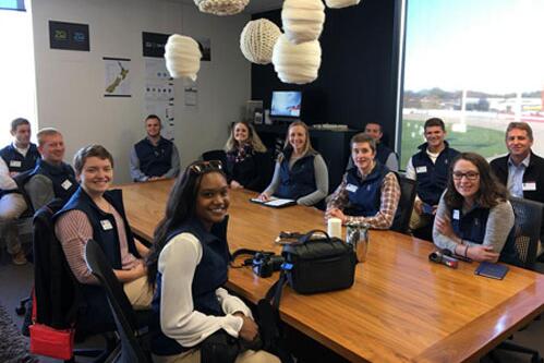 Students sitting in classroom.